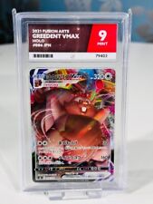 Greedent VMAX Fusion Arts S8 2021 086/100 Japanese Holo Pokemon Card Graded Mint picture