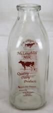 Vintage McLaughlin Milk Lisbon NY Quart Milk Bottle picture
