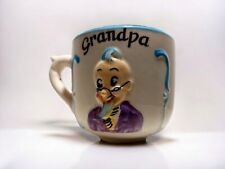 Antique Vintage GRANDPA Coffee Mug Cup C-69 4” Dia X 3.5” H Whimsical picture