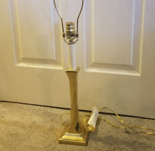 Vintage Table Lamp Mid Century Brass CANDLESTICK TWIST 26” picture