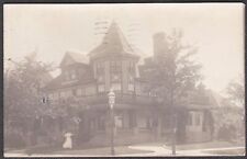 Minneapolis, MN 1908 RPPC - Lovely Victorian Home & Girl picture