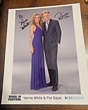 Pat Sajak and Vanna White Wheel of Fortune SIGNED 8X10 pic picture