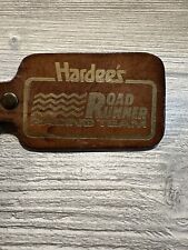 VINTAGE HARDEES ROAD RUNNER RACING TEAM LEATHER KEYCHAIN RARE  1970'S picture