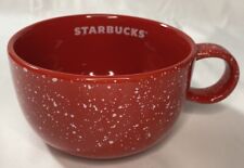 Starbucks Mug 2019 Red With White speckles 16 oz Coffee Tea Soup Bowl picture