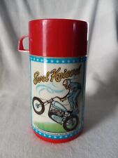 Vintage 1974 Evel Knievel Metal Lunch Box Thermos Aladdin picture