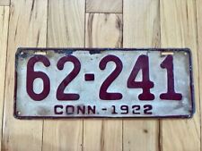 1922 Connecticut License Plate picture