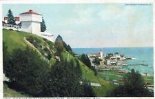 Old Block House Mission Point Mackinac Island MI Vintage White Border Post Card  picture
