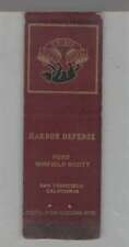 Matchbook Cover - Military Harbor Defense Fort Winfield Scott San Francisco, CA picture