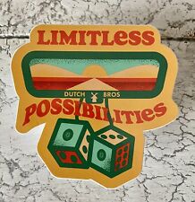 **NEW** Dutch Bros Sticker AUGUST 2021 Limitless Possibilities Mirror and Dice picture