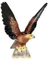 Ceramic Bird Figurine Statue White Tailed Eagle Hertwig Katzhütte Germany 1940s picture
