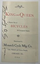 1898 Monarch Cycle Mfg. Co. Bicycle Catalog picture