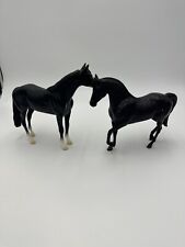 Breyer Horse Pair Raven Black Morgan And Classics Black Thoroughbred Toys  picture
