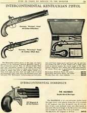 1967 Print Ad Intercontinental Kentucky Flintlock & Percussion, Derringer Pistol picture
