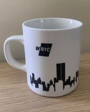 Vintage WNYC Coffee Mug New York Radio Station 13 oz Pre-9/11 NYC Skyline White picture