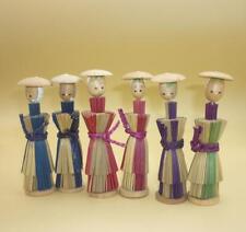 Showa Retro, Old Reeds, Kokeshi Colored Dolls Wrapped In Blinds, Tourist Souveni picture