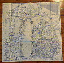 1931 Official State of Michigan Service Map State Highway Department picture