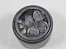 Vintage Metzke Pewter Dogwood Flower 1977 Ring Trinket Box Tin Signed picture