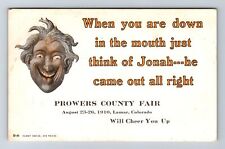 Lamar CO-Colorado, Prowers County Fair, Jonah Comic Vintage c1910 Postcard picture