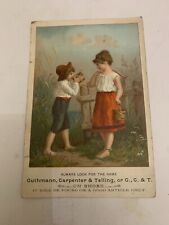 Antique c.1890's Guthmann Carpenter & Telling Shoes Victorian Trading Card picture