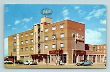 1970 Street View The Plains Motor Hotel Regina Saskatchewan Old Cars postcard picture