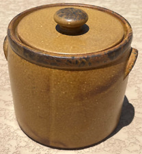 MCCOY POTTERY 1420l CANYON BROWN COOKIE JAR CANNISTER USA MADE picture
