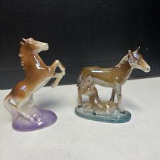 Set Of 2 Carl Scheidig? Vintage Porcelain Wild Horses Figurines Germany picture