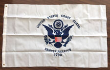 3x5 Ft US COAST GUARD Flag Deluxe Embroidered Nylon USCG Double Sided 2 Ply picture