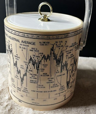 Vintage CERA Dow Jones Stock Market Ice Bucket  -1958-68 Graph picture