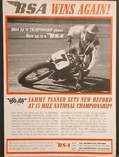 1966 BSA 15 Mile National Motorcycle Race Print Ad Sammy Tanner picture