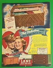 1943 Lane Cedar Hope Chest Valentine's Special Vtg 1940's Magazine Print Ad picture