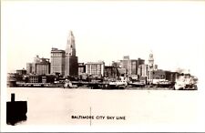 Real Photo Postcard Baltimore City Sky Line in Baltimore, Maryland picture