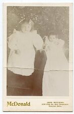 Cabinet Photo - Little Girl with Bows & Young Baby-JONES Family-Denver,Colorado picture