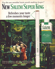 1932 Salem Super King Menthol Cigarettes Print Ad Antiques Shopping picture