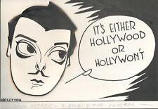 Leo Cotton. Cartoonist for LA Examiner. Drawing about Hollywood. picture