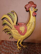1967 Sexton ROOSTER HEN Chicken Cast Metal Wall Plaques Decor Art 774  picture