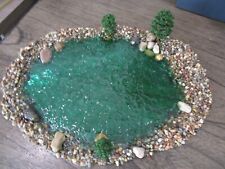 Resin Lake Great for Lemax Dept 56 Villages Fairy Gardens Dioramas Railroad #57 picture