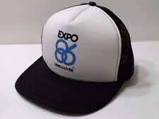 EXPO 1986 Vancouver Snapback White and Black Mesh Hat Collector Trucker Cap  picture