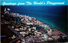 Postcard  Greetings From The Worlds Playground Airview Miami Beach Fla  [cs] picture