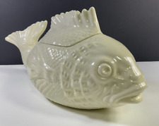 Vintage 1970's Ceramic Fish Shaped Tureen Signed picture