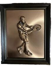 Vintage Cooperama Tennis Player Raised Relief 3D Cooper With Frame 16x13 Inchs picture