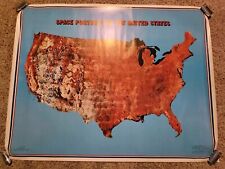 Vintage 1976 General Electric Space Portrait Of The United States Poster picture