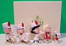 LENOX PEANUTS MARCHING BAND Snoopy Charlie Brown Lucy Linus Sally NEW in BOX COA picture