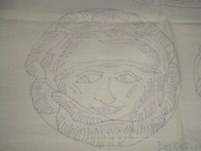Vtg 30s Stamped Embroidery Anthro 3 Vegetables Potholders 1 Basket Set RARE PB11 picture