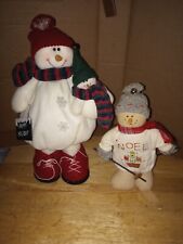 Vintage Holiday Family Snowman Display/ Decorations/Ornaments One 14