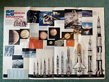 Vintage 1983 25 Years of American Space Exploration 30”x21” Poster picture