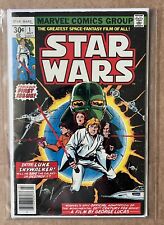 STAR WARS #1  High Grade Marvel Comics 1977 W/Millenium Falcon Royal Mint Coin picture