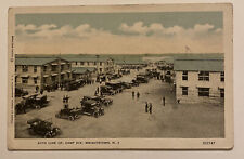 Vintage Postcard, Old Cars, People, Auto Line Up, Camp Dix, Wrightstown, NJ picture