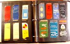 110+ Vintage 1950's/60's Matchbook Cover Collection Mounted In Book - Beautiful picture