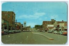 c1960s Business District Looking West Riverton Wyoming WY Unposted Cars Postcard picture