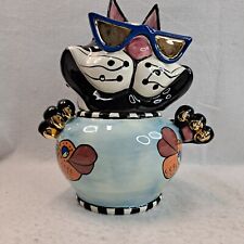 Lynda Corneille Swak Clancy Cat Character Collectible Candle Holder 10.75